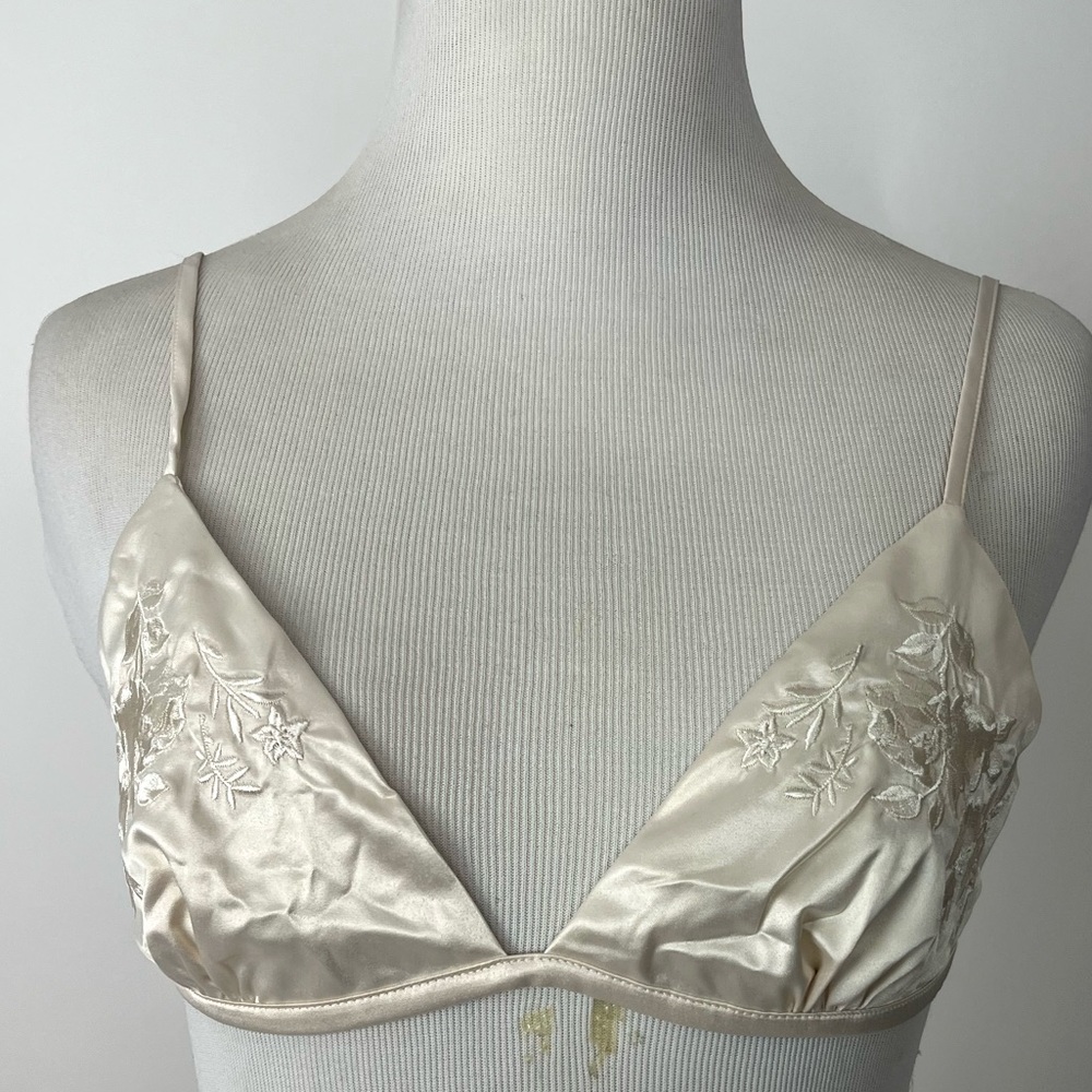 Zara silk bralette with storage bag